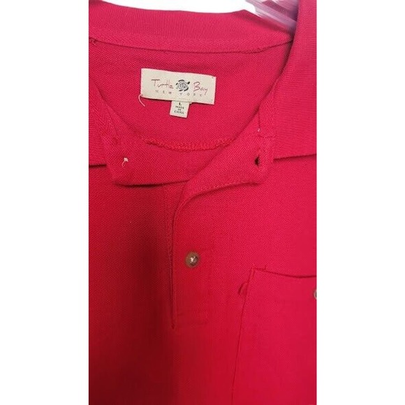 Turtle Bay New York‎ Men's Red Short Sleeve Polo Shirt Size L - Picture 2 of 7